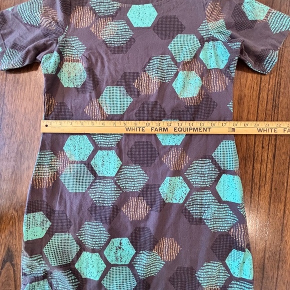 Bombay Paisley cotton linen blend pull over dress honeycomb pattern size M - Picture 14 of 16